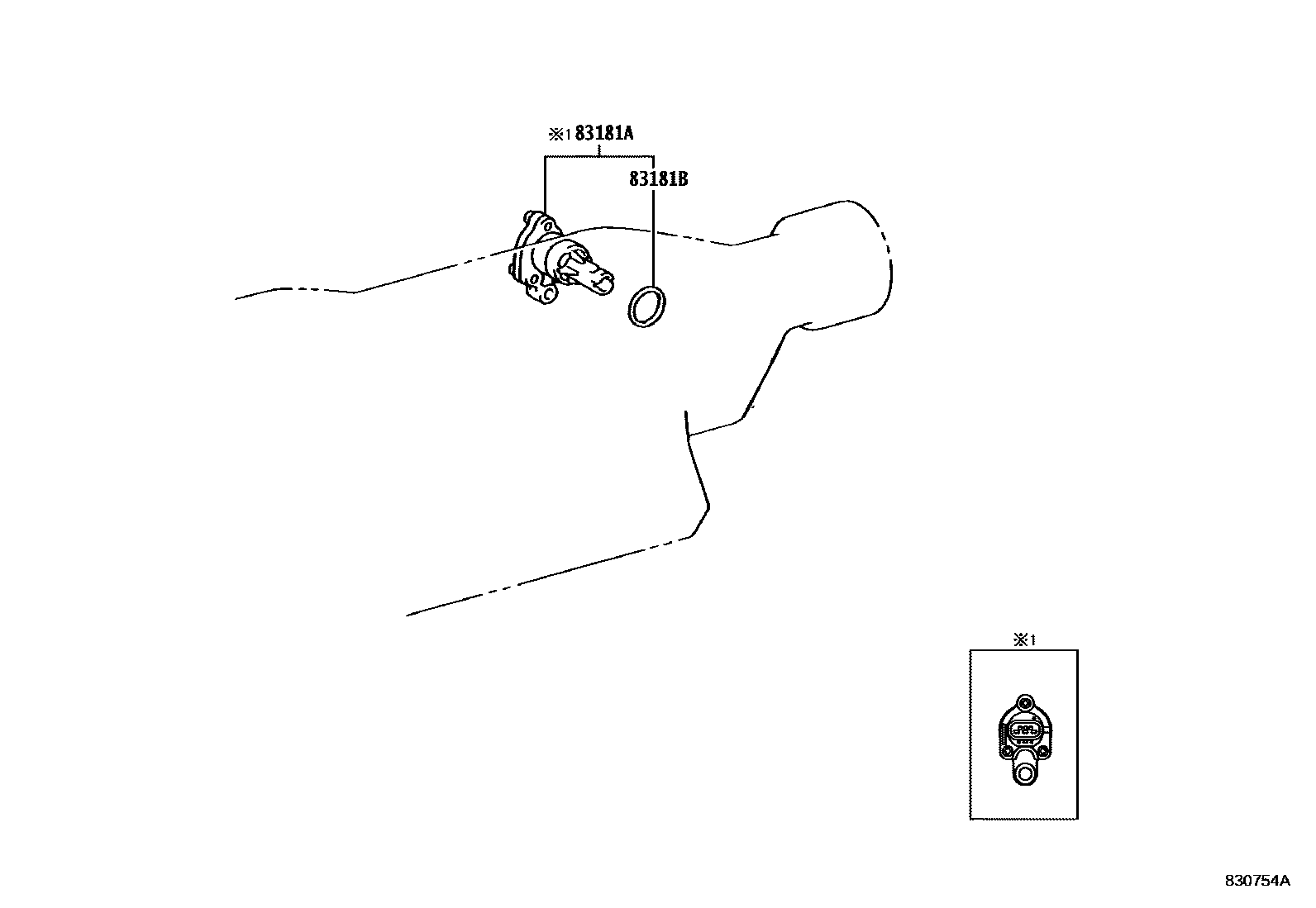 Toyota HILUX 仪表 EPC diagram — 830754A