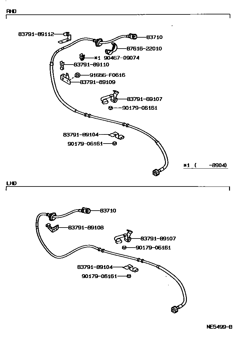 Toyota HILUX 仪表 EPC diagram — NE5499B