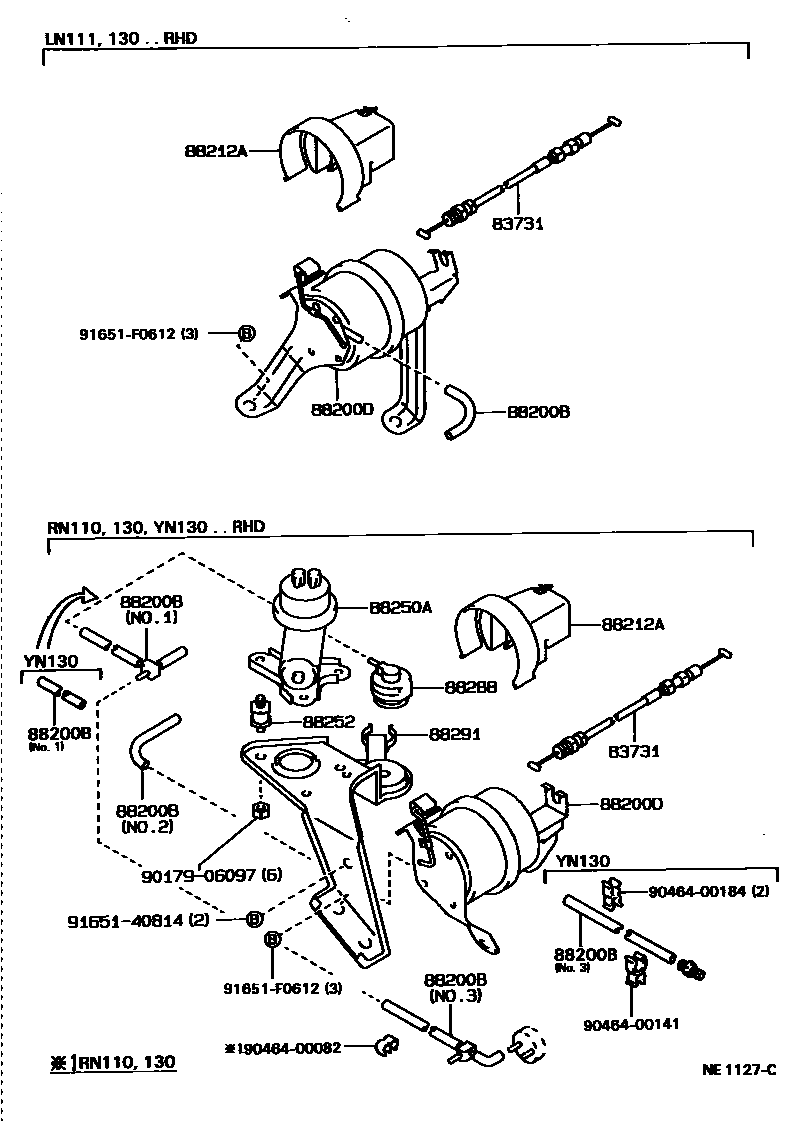 Toyota HILUX 巡航控制(自动行驶) EPC diagram — NE1127C