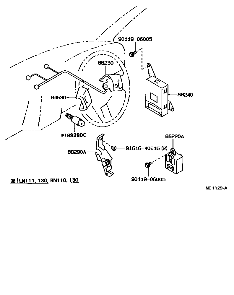 Toyota HILUX 巡航控制(自动行驶) EPC diagram — NE1129A