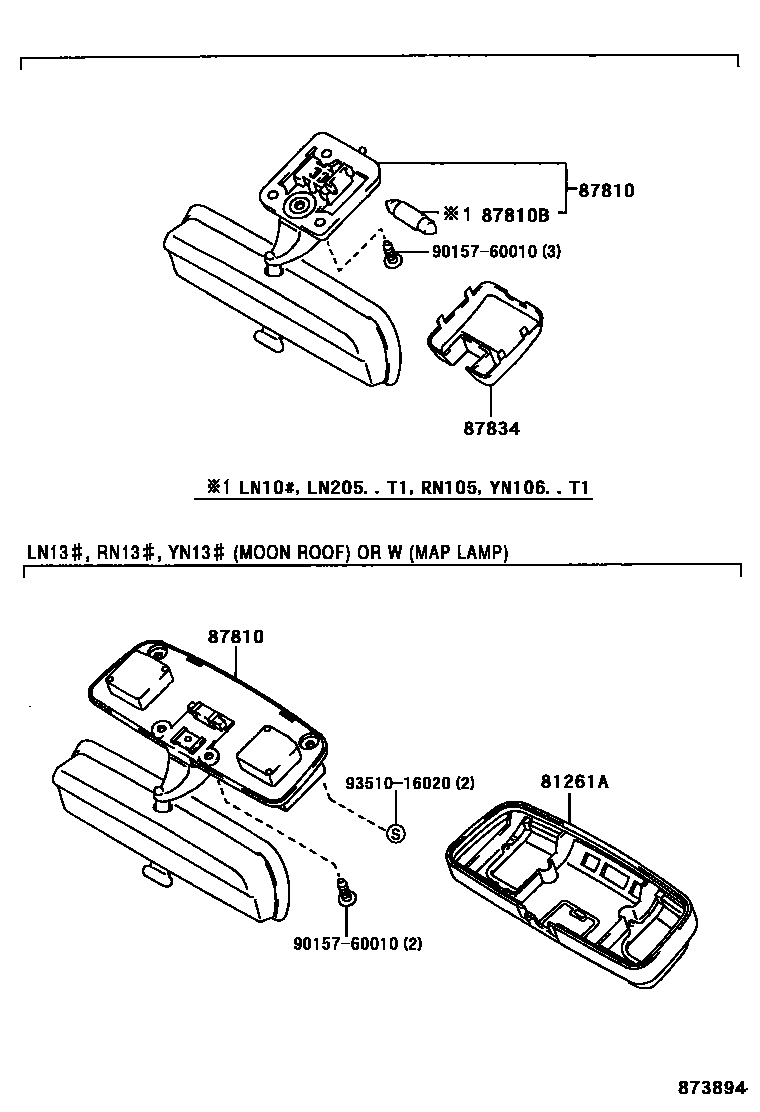 Toyota HILUX 后视镜 EPC diagram — 873894A