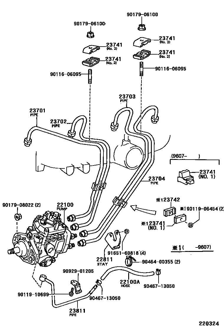 Toyota HILUX 喷油泵总成 EPC diagram — 220324