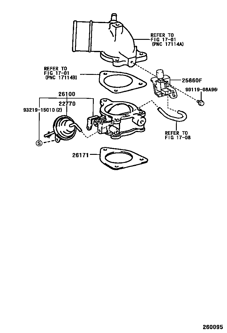 Toyota HILUX 文氏管 EPC diagram — 260095