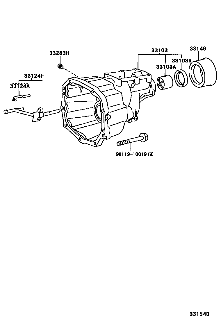 Toyota HILUX Extended shell (MTM) EPC diagram — 331540