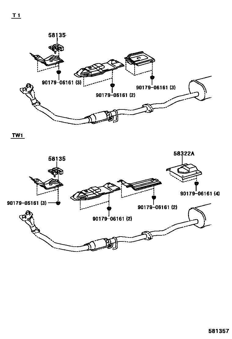 Toyota HILUX 地板隔热垫 EPC diagram — 581357