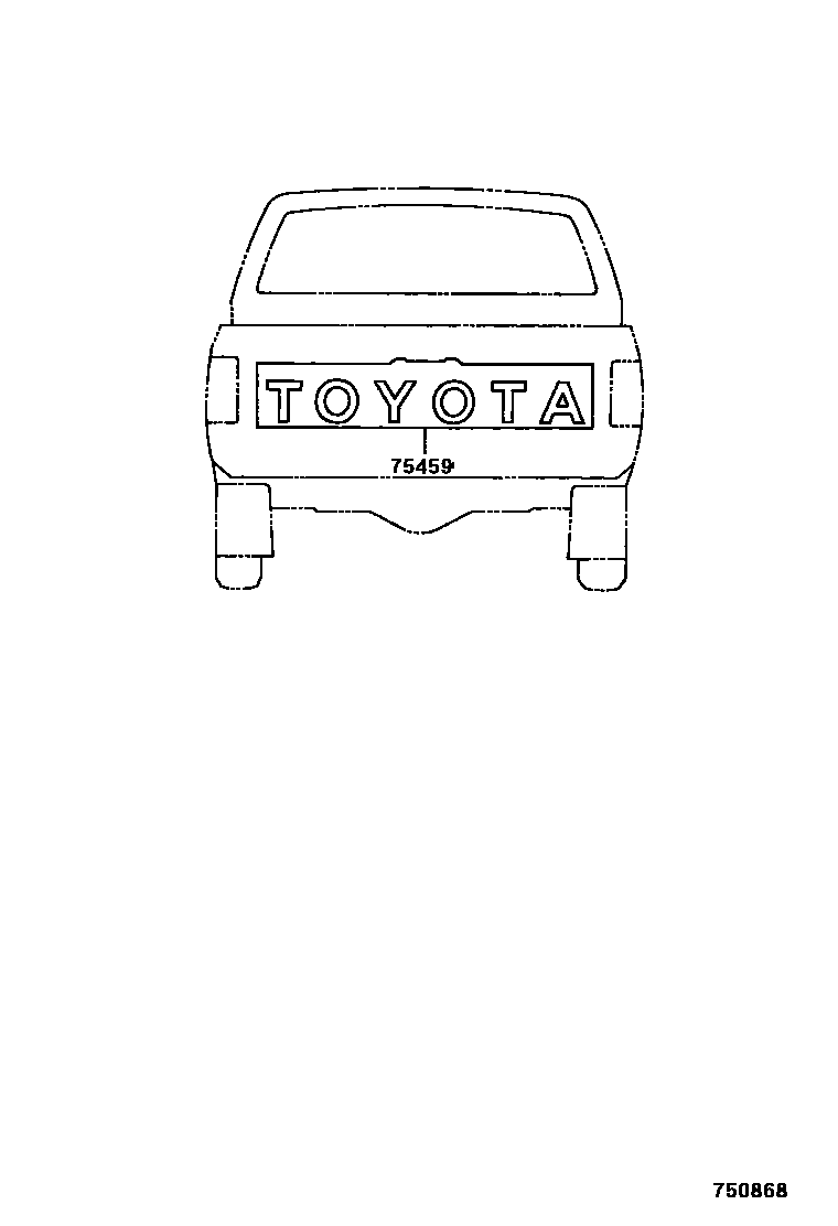 Toyota HILUX 车身镶条 EPC diagram — 750868