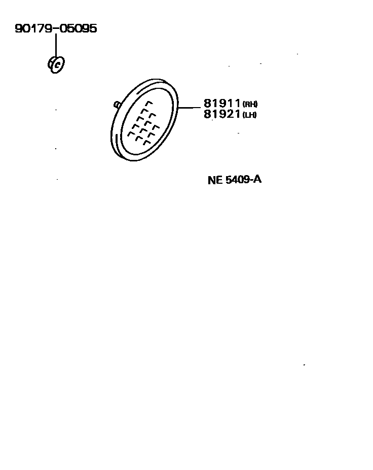 Toyota HILUX reflector EPC diagram — NE5409A