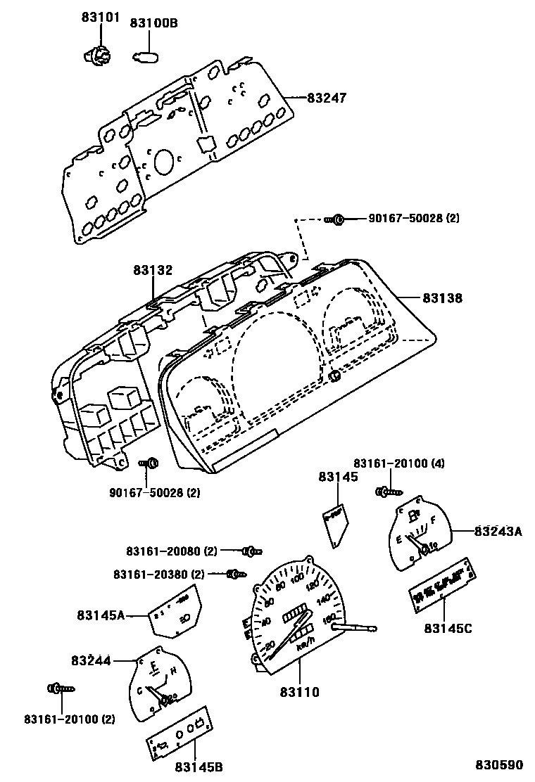 Toyota HILUX 仪表 EPC diagram — 830590