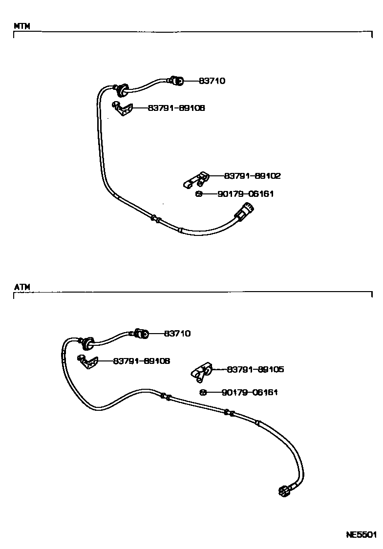 Toyota HILUX 仪表 EPC diagram — NE5501