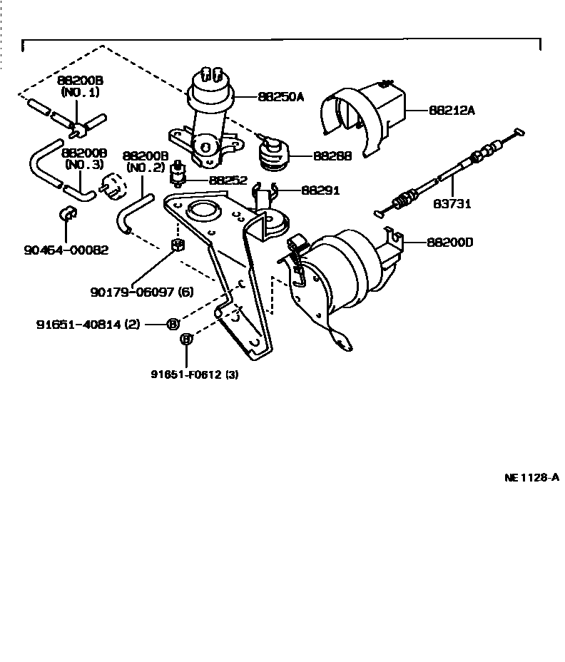 Toyota HILUX 巡航控制(自动行驶) EPC diagram — NE1128A