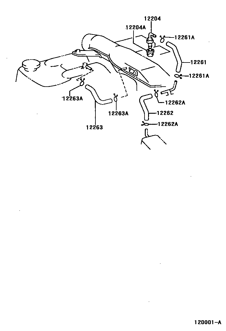Toyota HILUX Ventilation Hose EPC diagram — 120001A