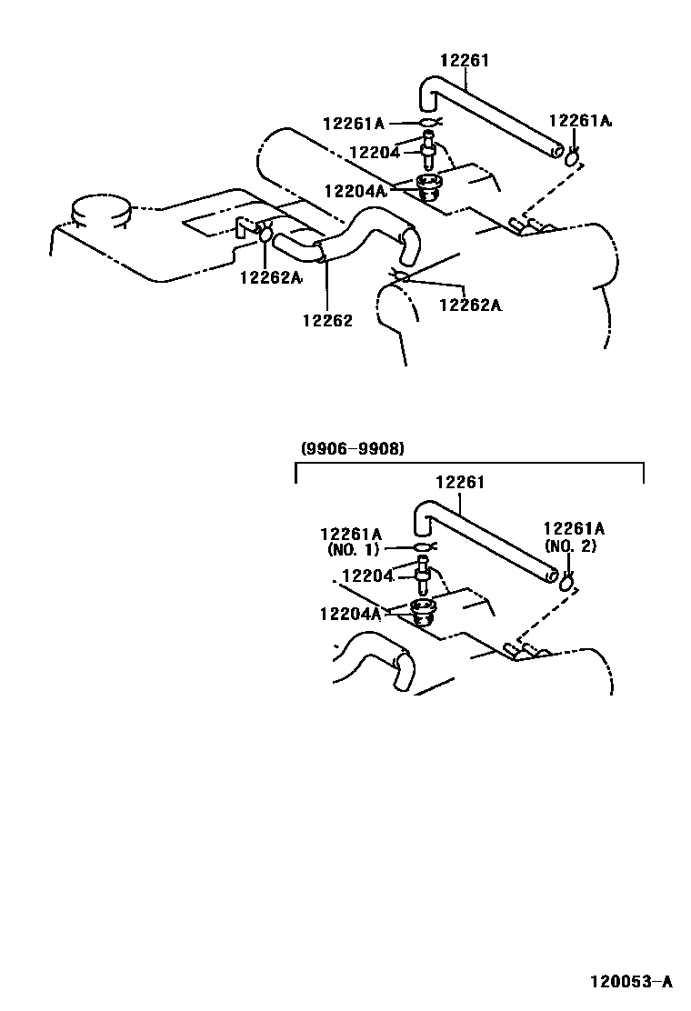 Toyota HILUX Ventilation Hose EPC diagram — 120053A