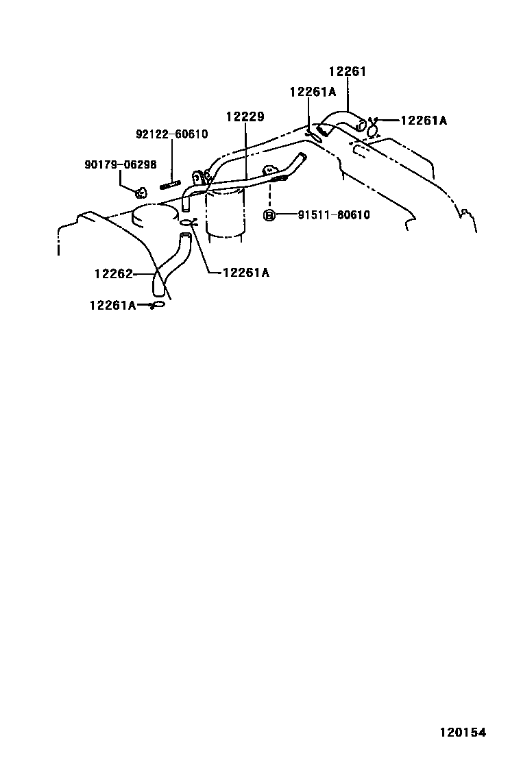 Toyota HILUX Ventilation Hose EPC diagram — 120154