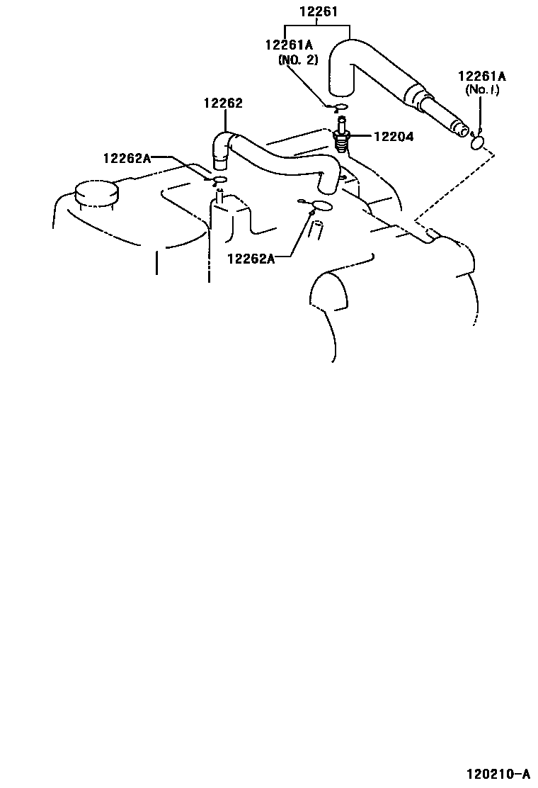 Toyota HILUX Ventilation Hose EPC diagram — 120210A