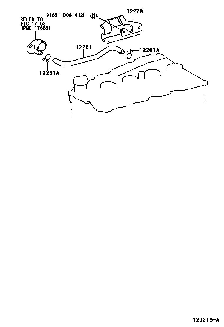Toyota HILUX Ventilation Hose EPC diagram — 120219A