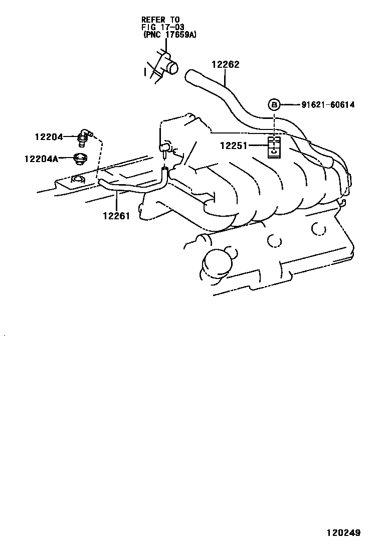 Toyota HILUX Ventilation Hose EPC diagram — 120249