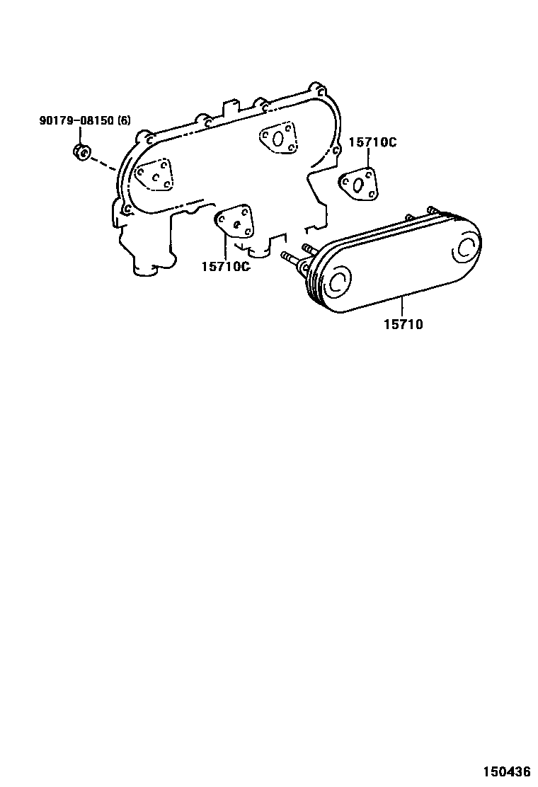 Toyota HILUX Engine Oil Cooler EPC diagram — 150436