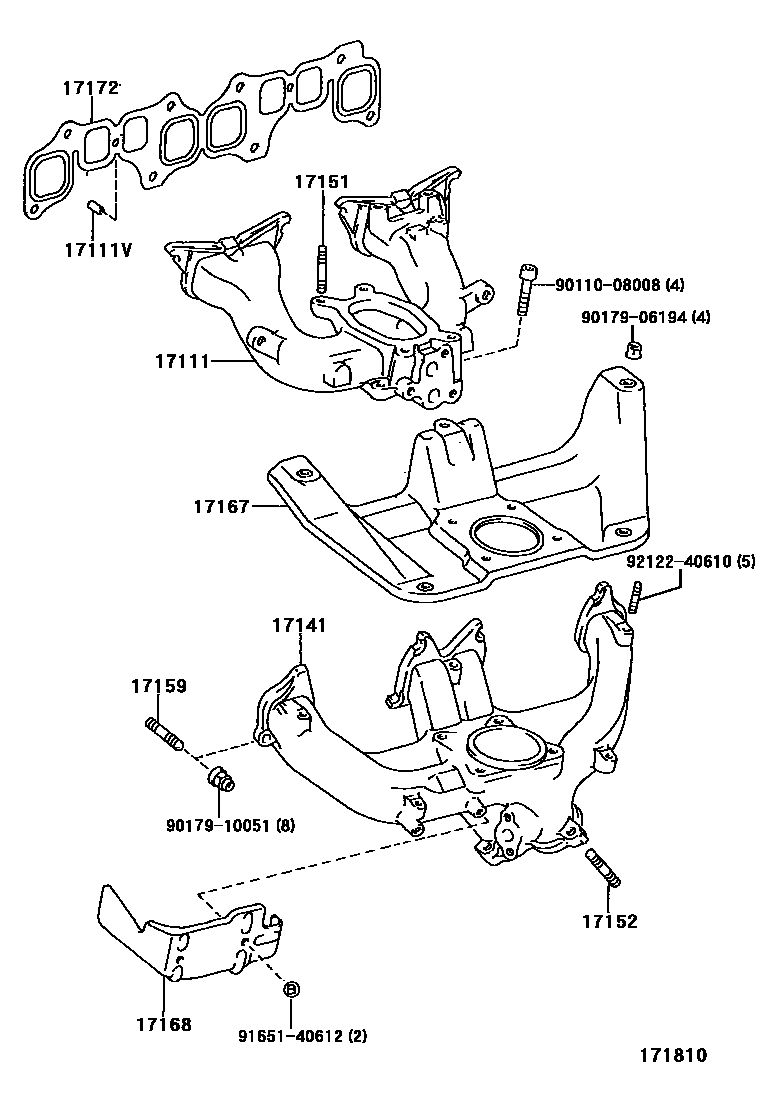 Toyota HILUX Manifold EPC diagram — 171810