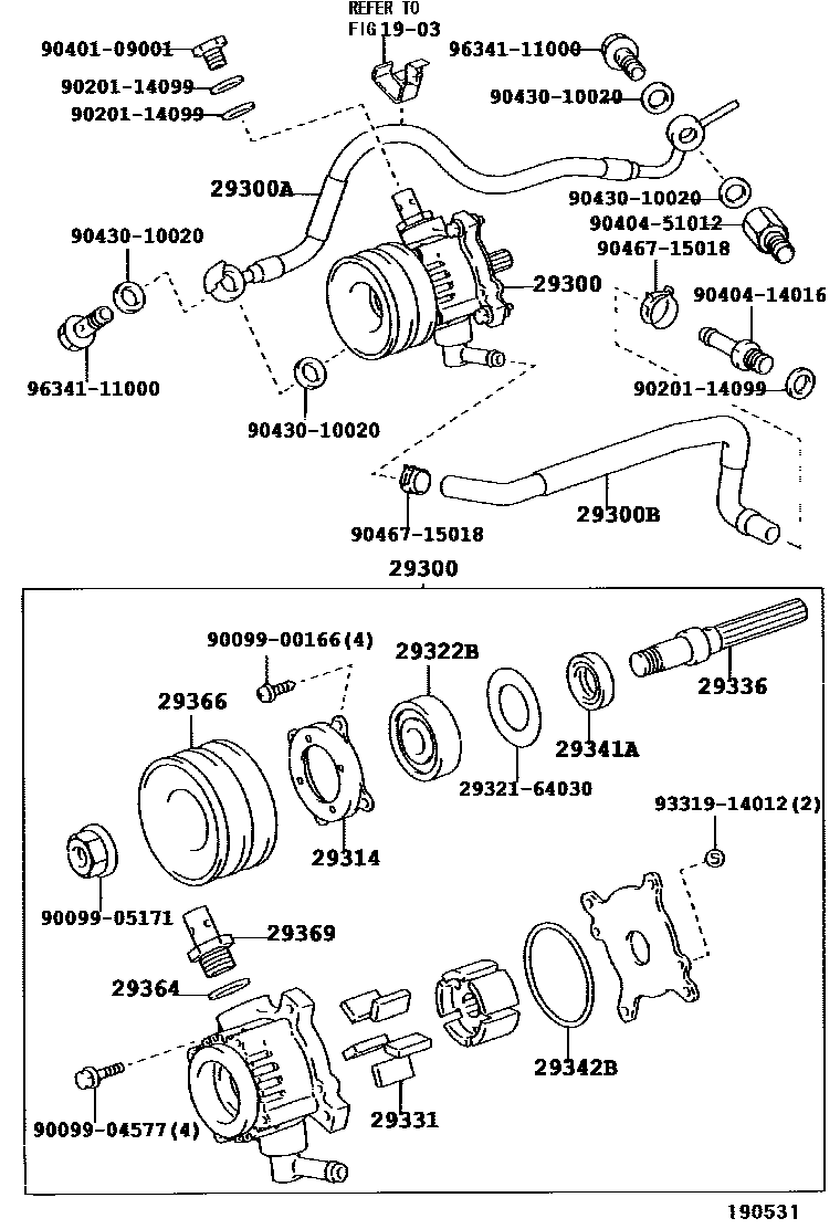 Toyota HILUX 真空泵 EPC diagram — 190531D