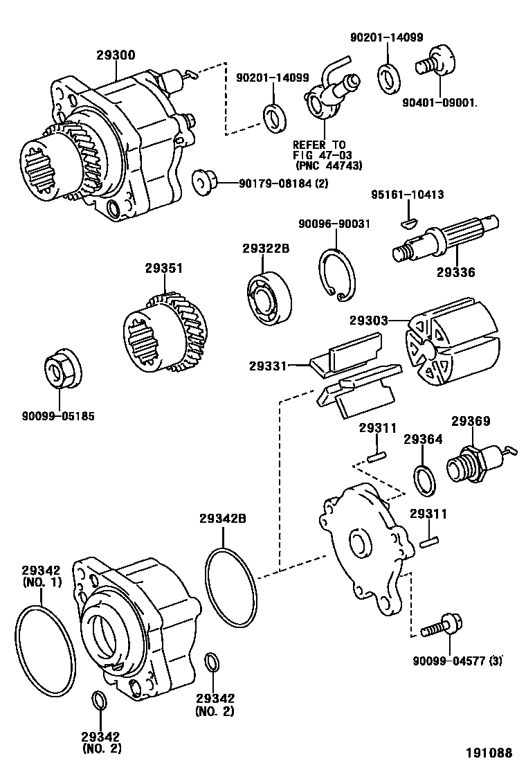 Toyota HILUX 真空泵 EPC diagram — 191088