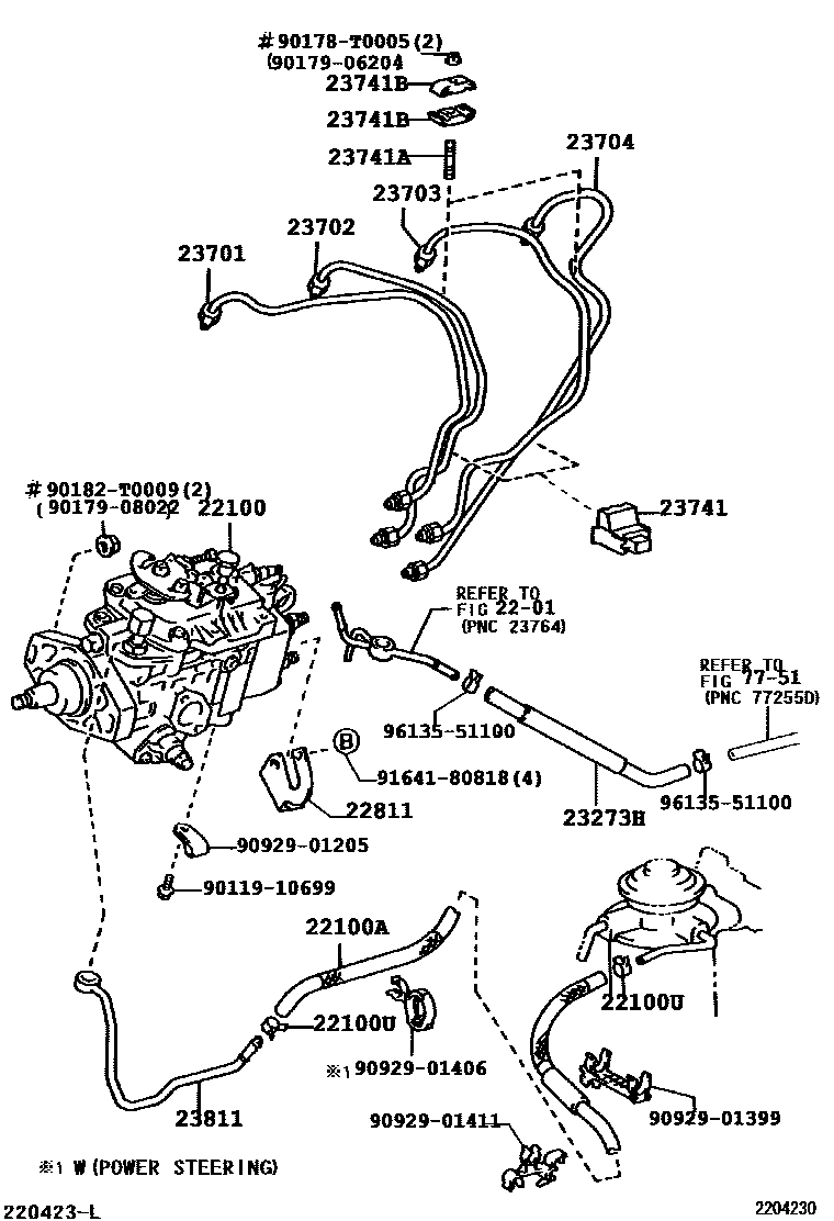 Toyota HILUX 喷油泵总成 EPC diagram — 220423O