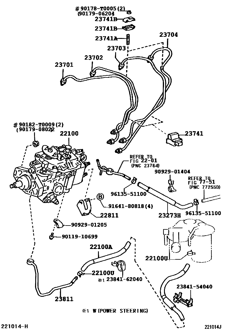 Toyota HILUX 喷油泵总成 EPC diagram — 221014J