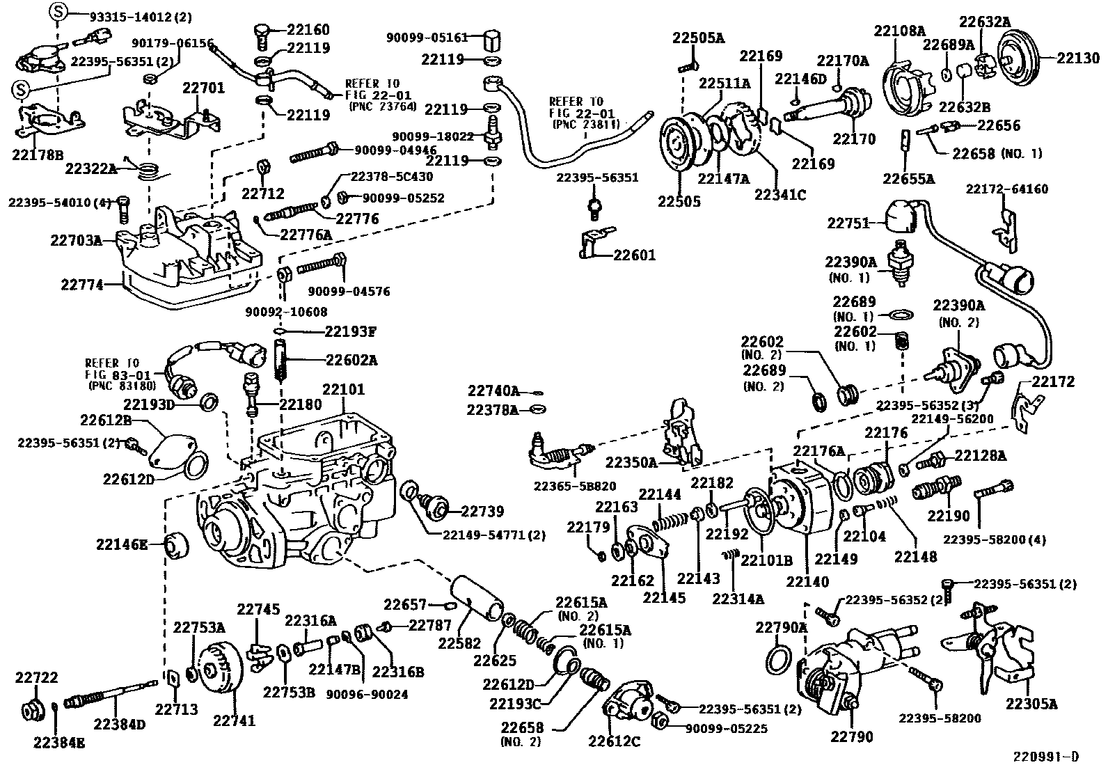 Toyota HILUX 喷油泵体 EPC diagram — 220991D