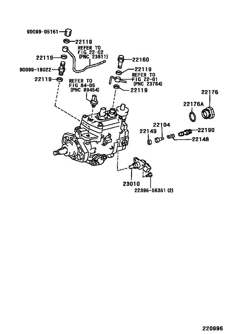 Toyota HILUX 喷油泵体 EPC diagram — 220996
