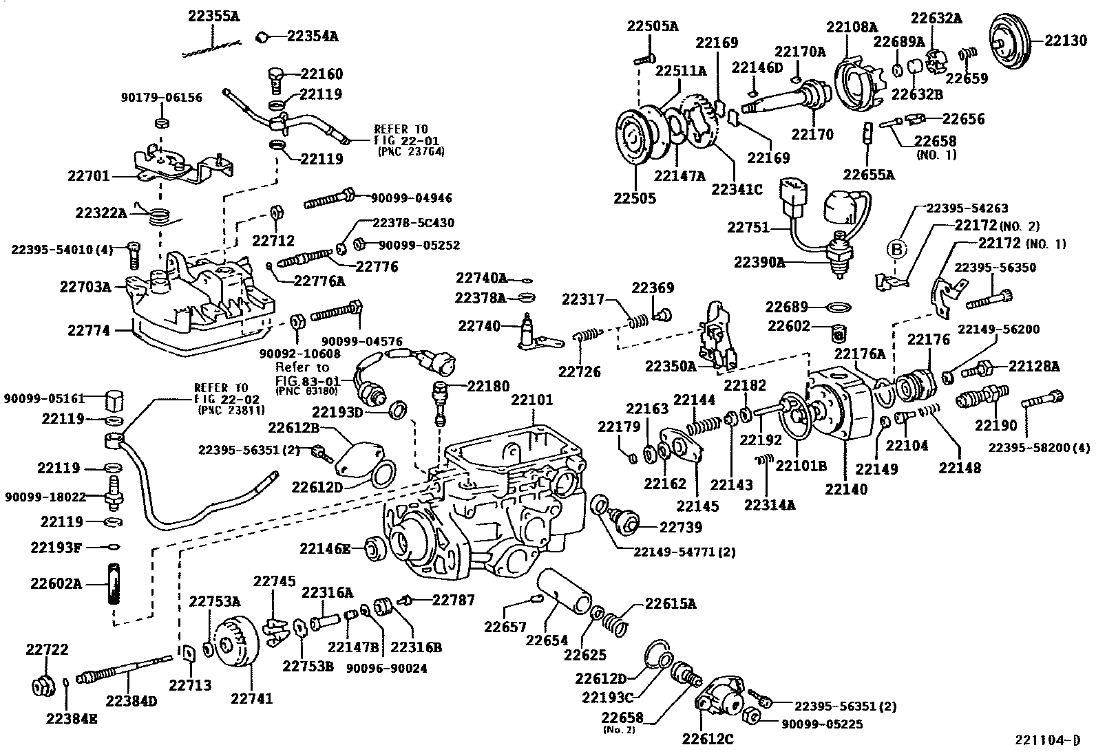 Toyota HILUX 喷油泵体 EPC diagram — 221104D