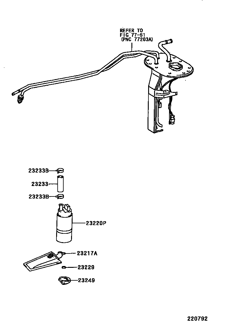 Toyota HILUX 燃油喷射系统 EPC diagram — 220792