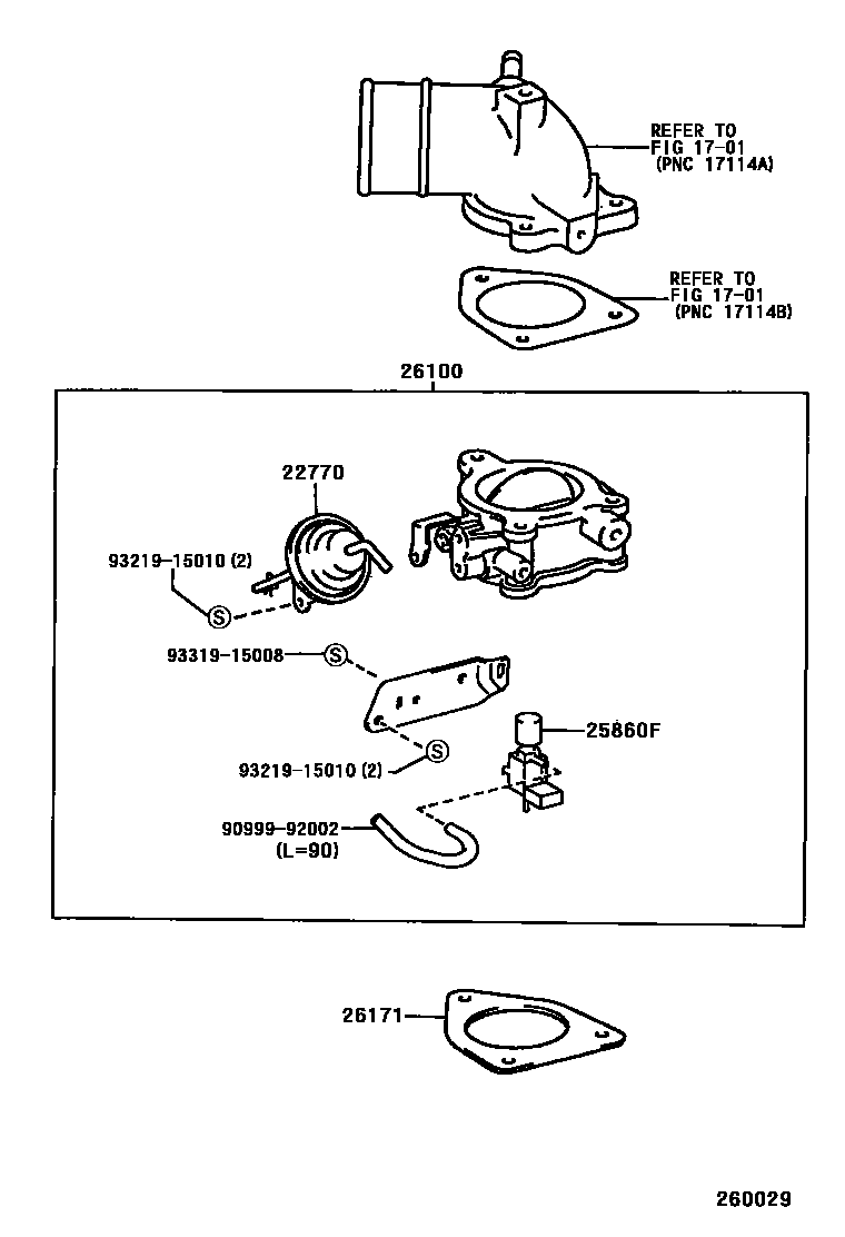 Toyota HILUX 文氏管 EPC diagram — 260029