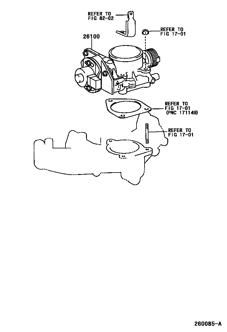 Toyota HILUX 文氏管 EPC diagram — 260085A