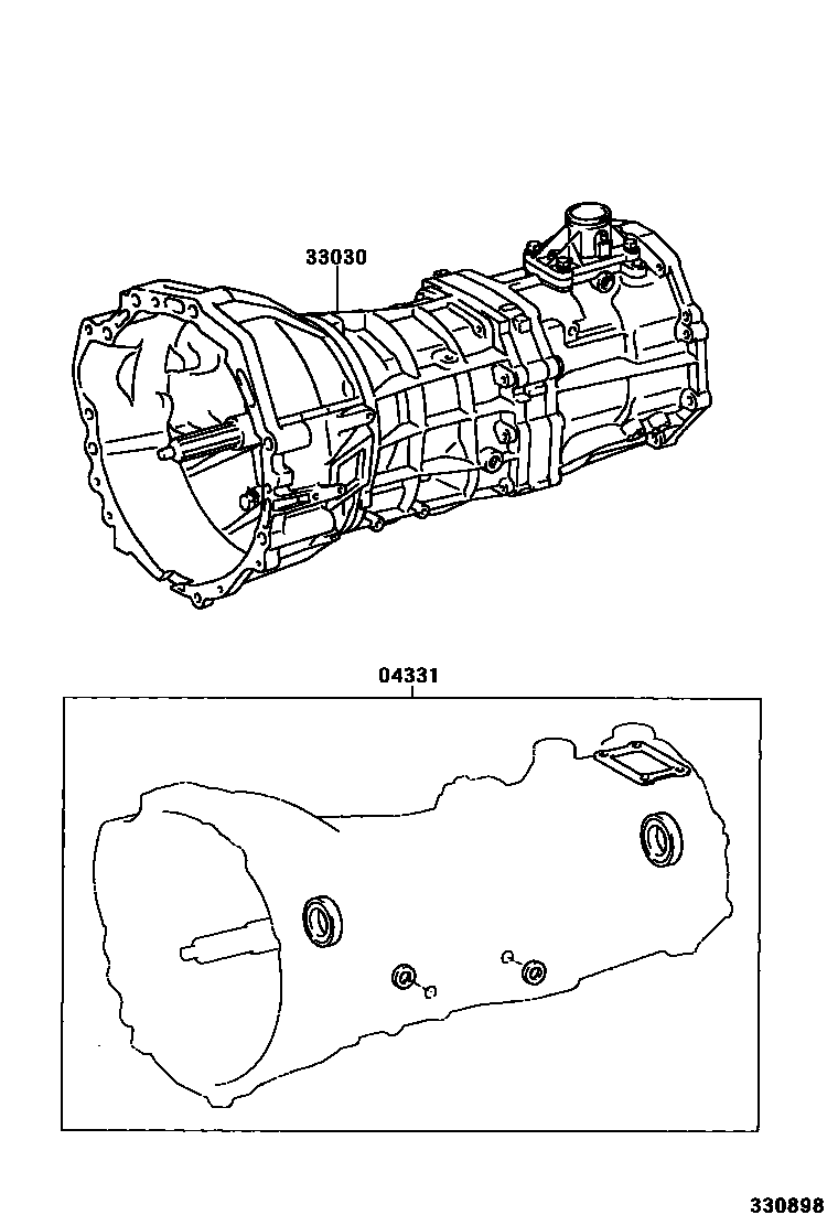 Toyota HILUX 传动桥或变速器总成和衬垫组件(MTM) EPC diagram — 330898