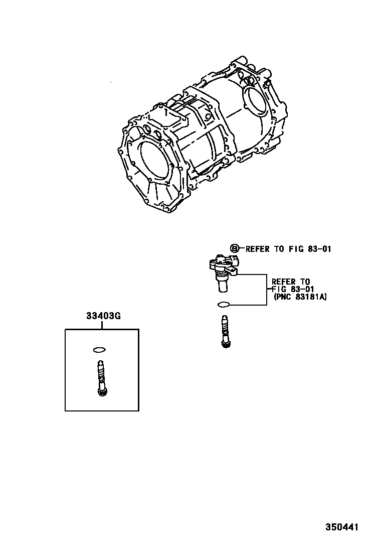 Toyota HILUX 速度表从动齿轮(ATM) EPC diagram — 350441