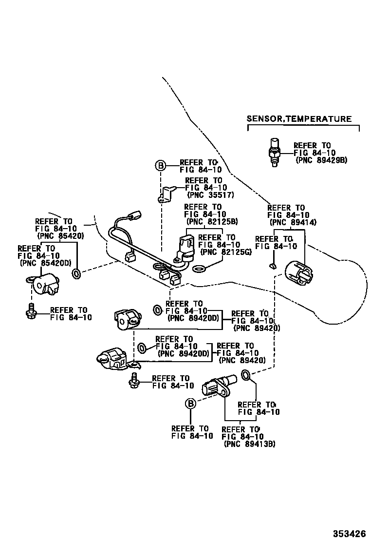 Toyota HILUX 阀体和滤油网(ATM) EPC diagram — 353426
