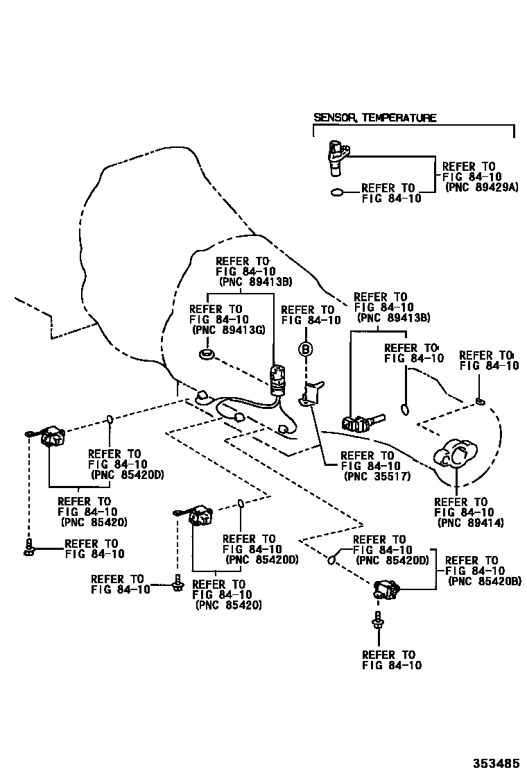 Toyota HILUX 阀体和滤油网(ATM) EPC diagram — 353485