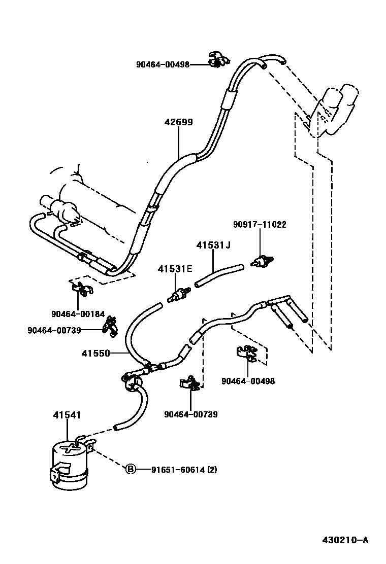 Toyota HILUX 前桥壳和差速器 EPC diagram — 430210A