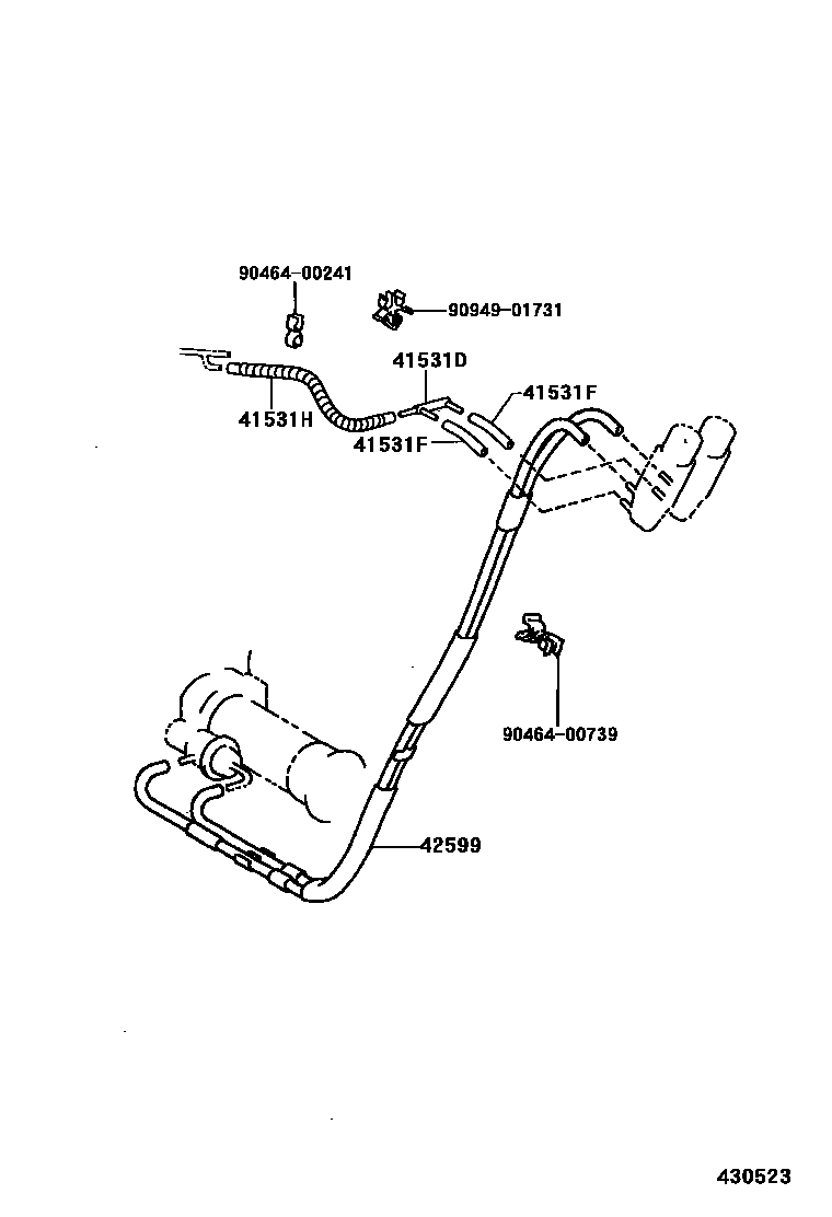 Toyota HILUX 前桥壳和差速器 EPC diagram — 430523