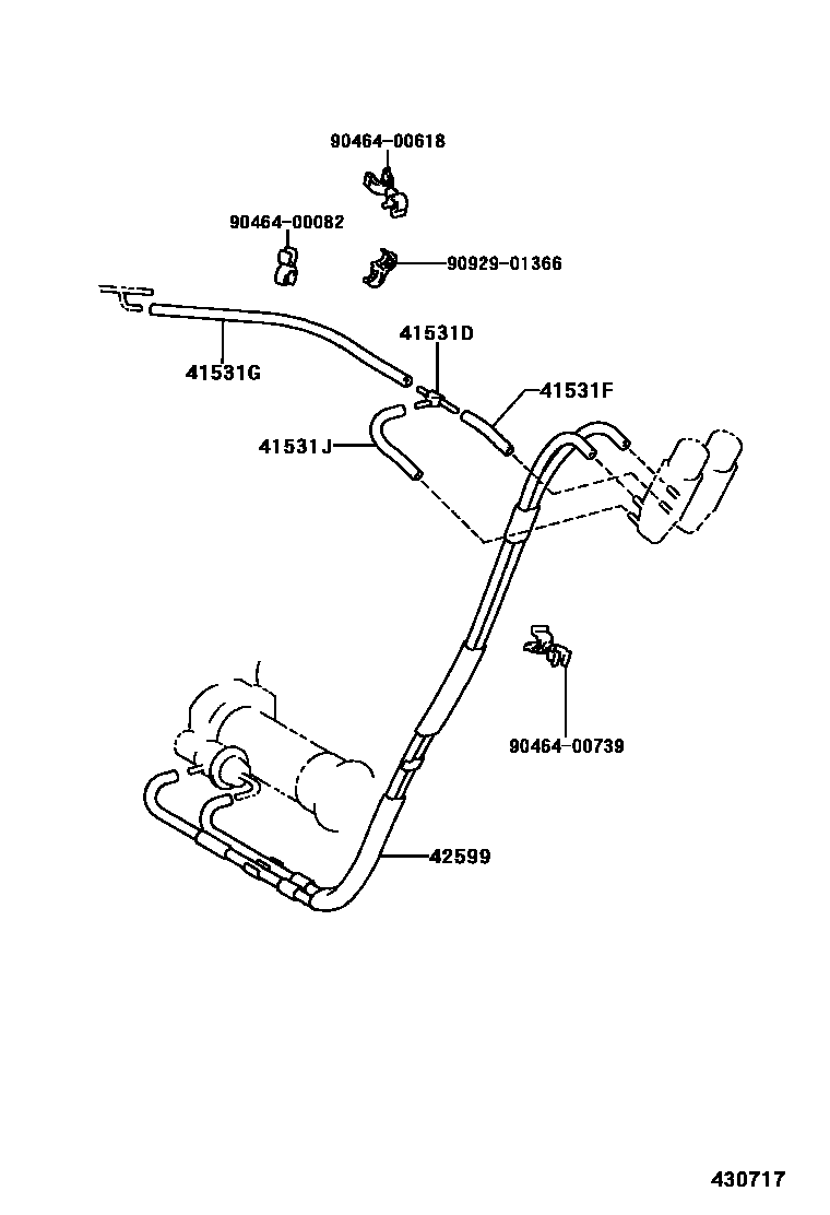 Toyota HILUX 前桥壳和差速器 EPC diagram — 430717