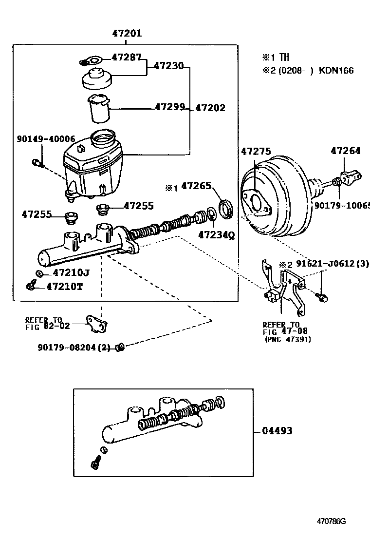 Toyota HILUX 制动总泵 EPC diagram — 470786G