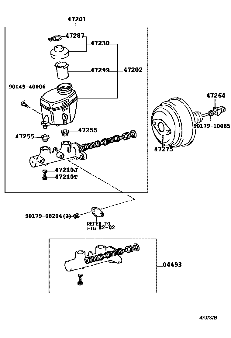 Toyota HILUX 制动总泵 EPC diagram — 470787B