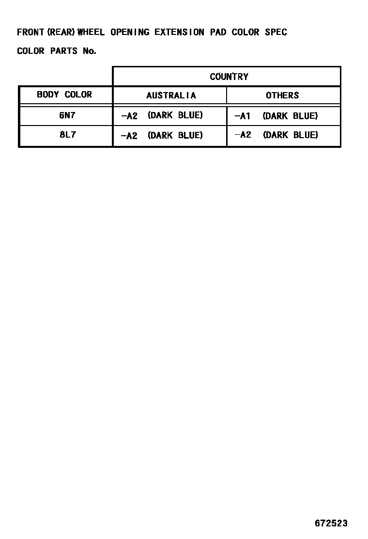 Toyota HILUX 前门板和前门玻璃 EPC diagram — 672523