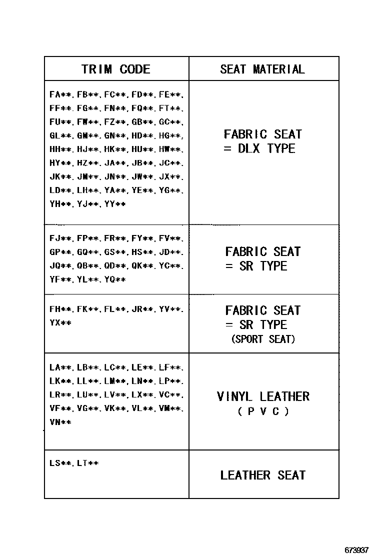Toyota HILUX 前门板和前门玻璃 EPC diagram — 673937