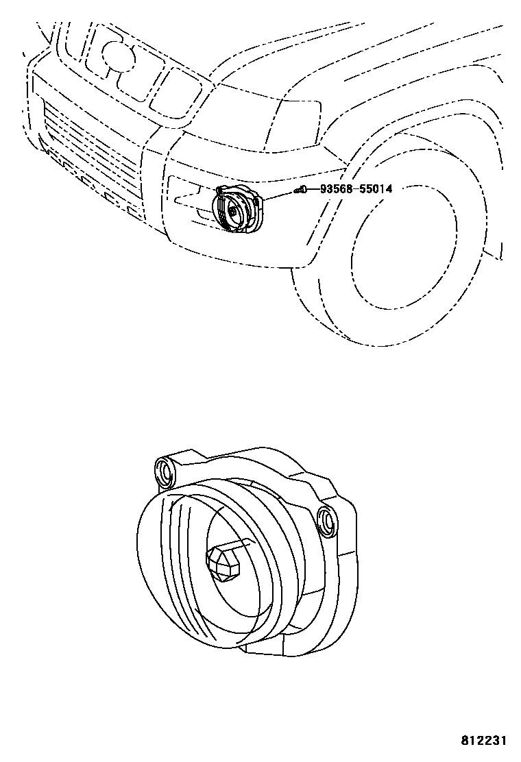 Toyota HILUX Fog Lamp EPC diagram — 812231