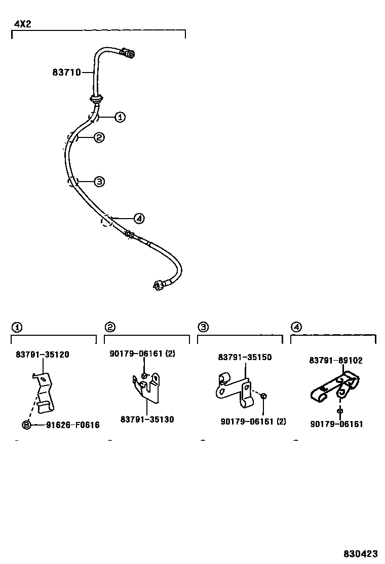 Toyota HILUX 仪表 EPC diagram — 830423