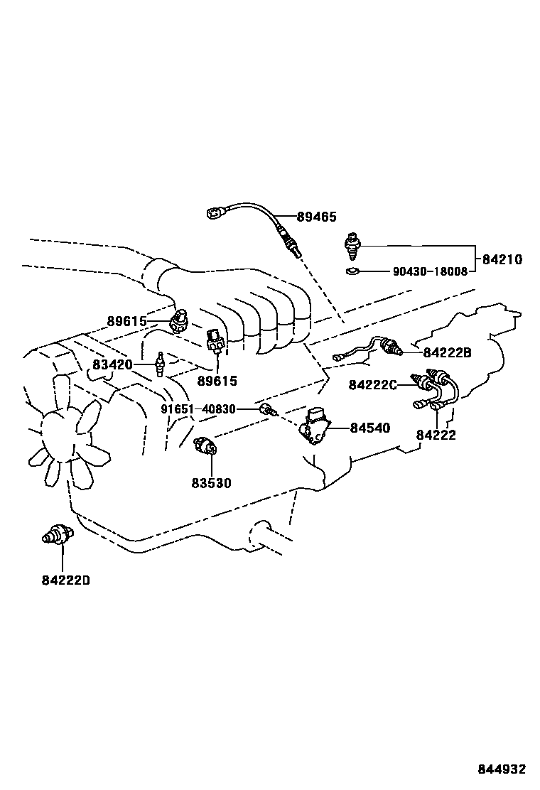 Toyota HILUX 开关和继电器和ECU EPC diagram — 844932