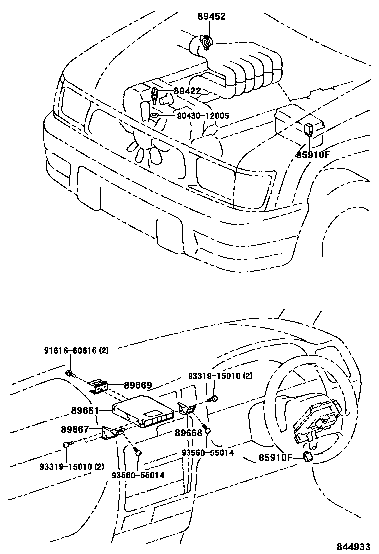 Toyota HILUX 电子燃油喷射系统 EPC diagram — 844933