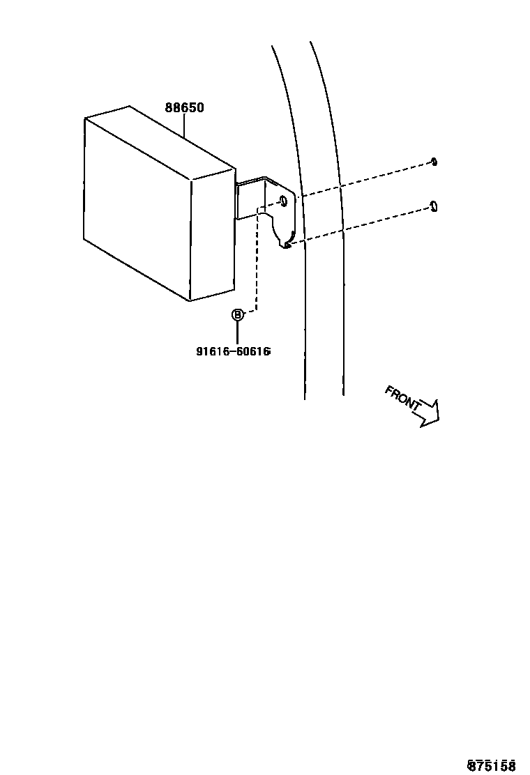 Toyota HILUX 暖风和空调系统 - 冷却器组件 EPC diagram — 875158