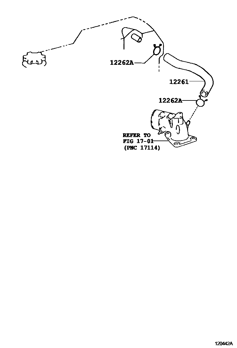 Toyota HILUX Ventilation Hose EPC diagram — 120442A