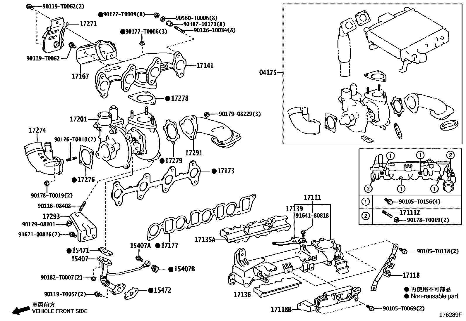 Toyota HILUX Manifold EPC diagram — 176289F